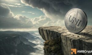Uniswap: 2,29 mln. USD banginio statymas kelių mėnesių žemumose – ar UNI 4,92 USD bus kitas?